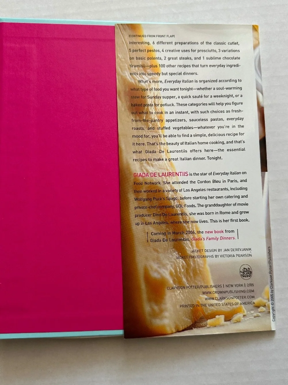 “Everyday Italian” Giada de Laurentiis Cookbook